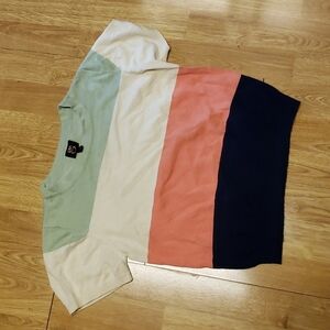 12th Heart striped cropped sweater sz small